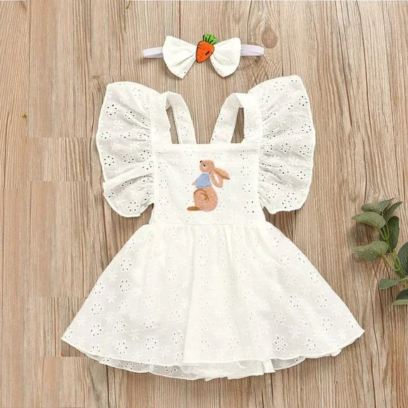 Peter Rabbit Dress Birthday Romper Easter Dress Clothes outfit bodysuit bunny
